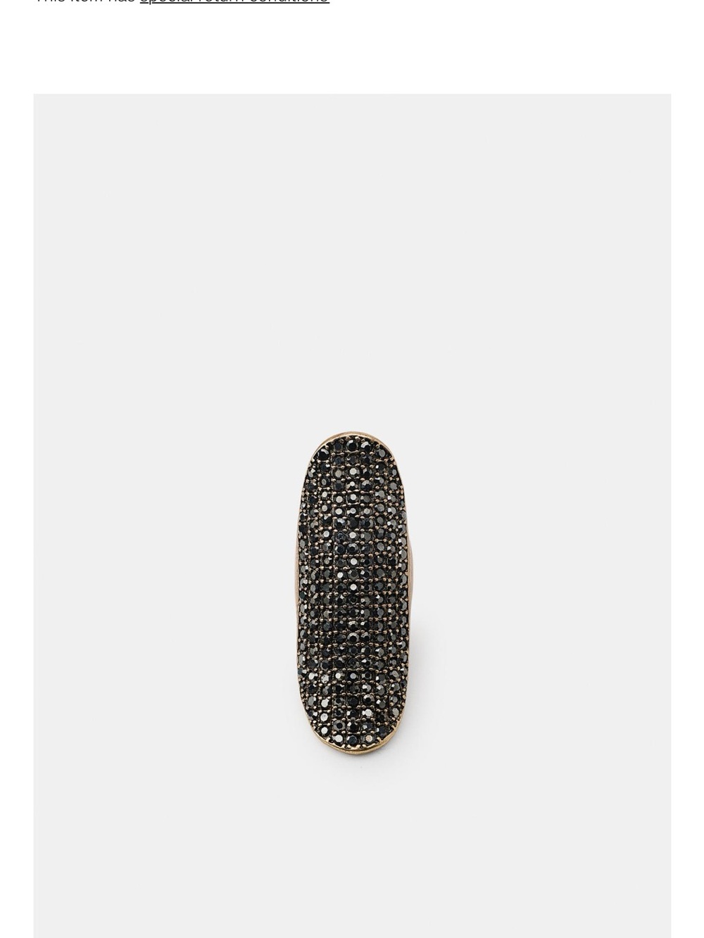 ZARA SHUTTLE GLITTER RING - Picture 2 of 3